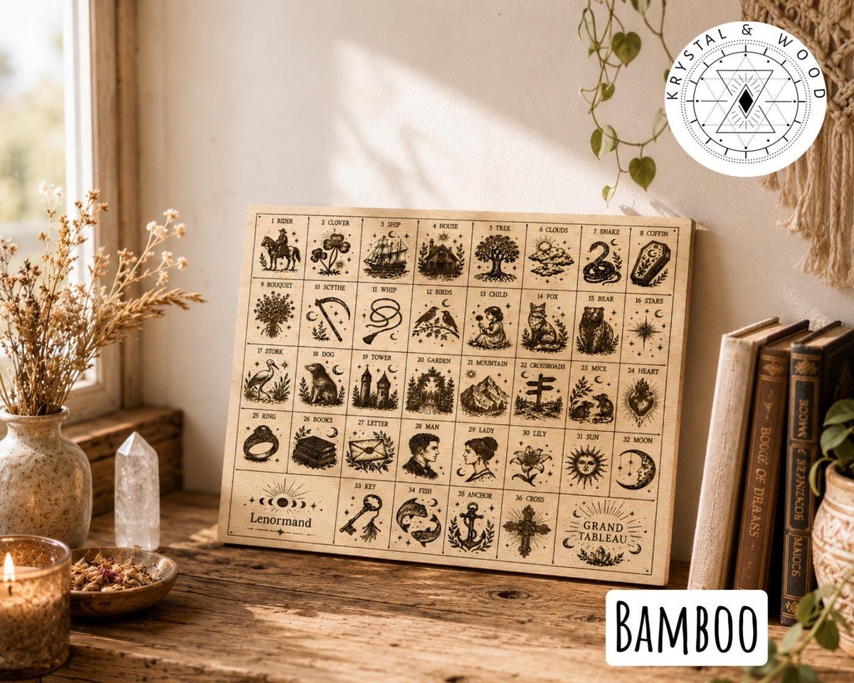 Lenormand Grand tableau Board | Readings with mini wooden Lenormand cards | 40cm 15.7" 50cm available