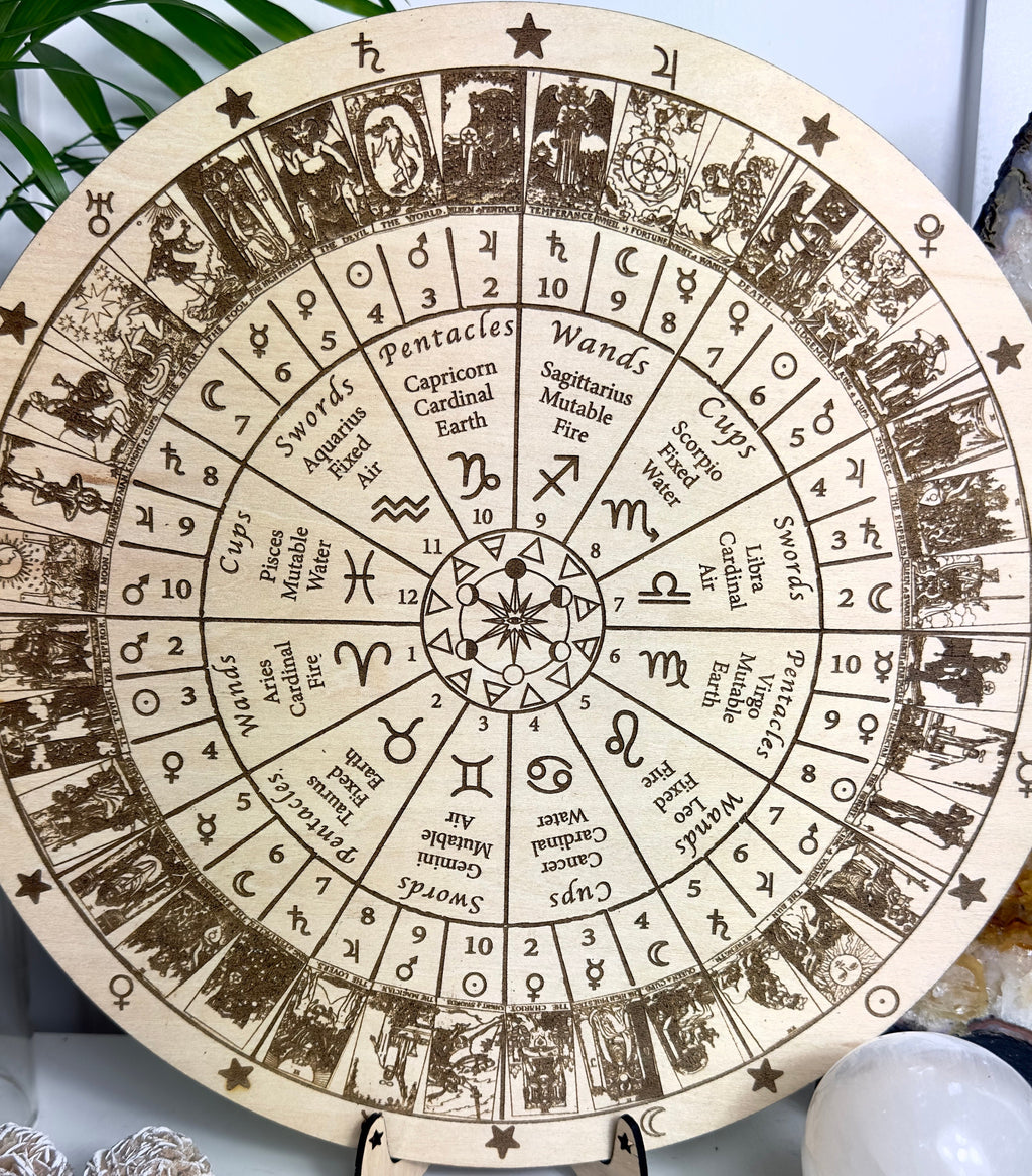 Tarot Chart and Astrology chart | board | Pendulum | Readings board | Locally made | 30+40cm 15.7" available