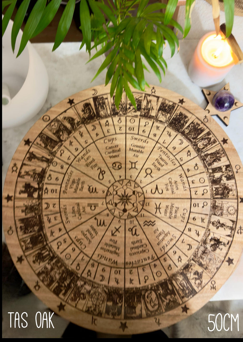 Tarot Chart and Astrology chart | board | Pendulum | Readings board | Locally made | 30+40cm 15.7" available