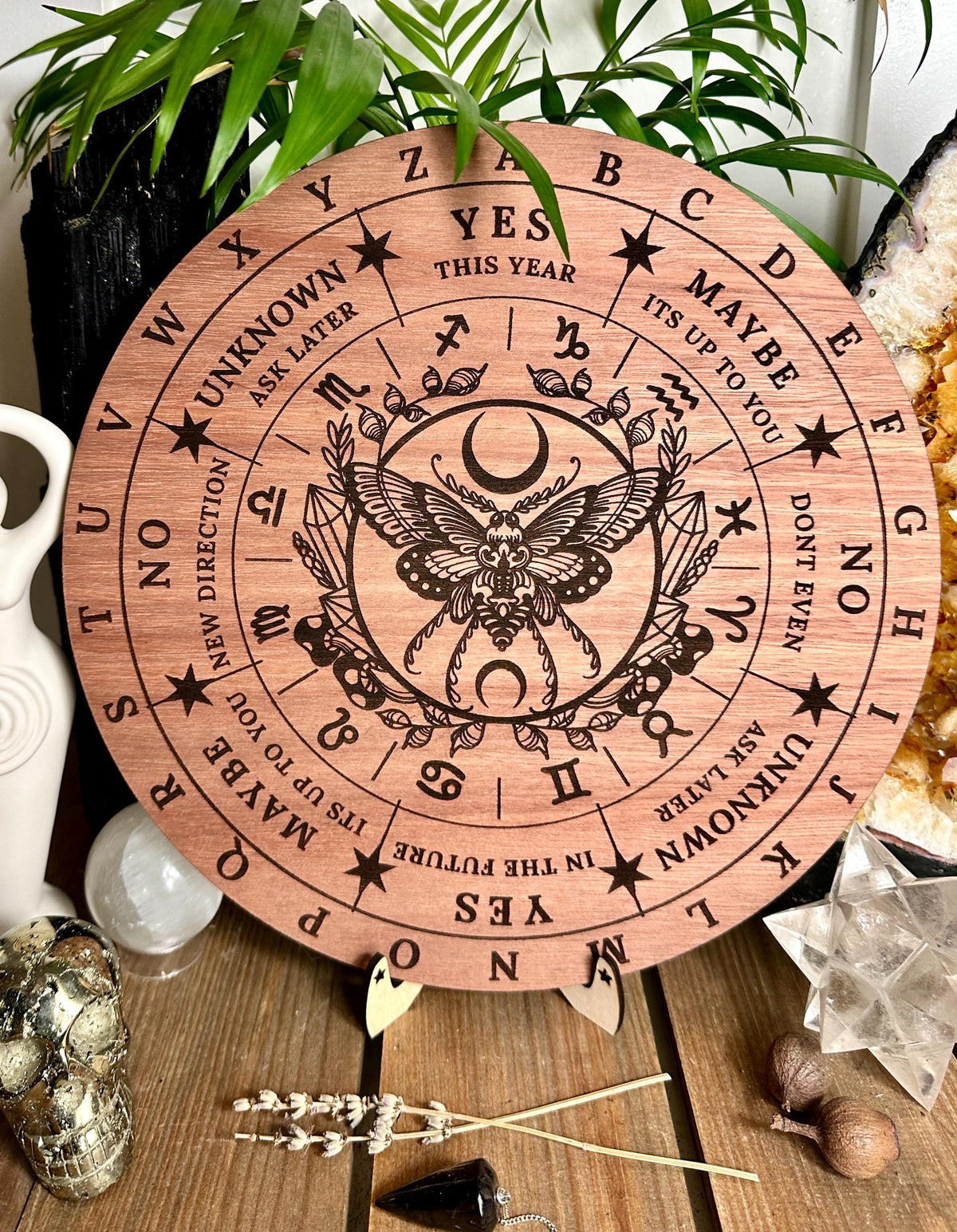 Moth and Crystals pendulum grid 30cm/ 11.8inch - Locally made | 30+40cm 15.7" available