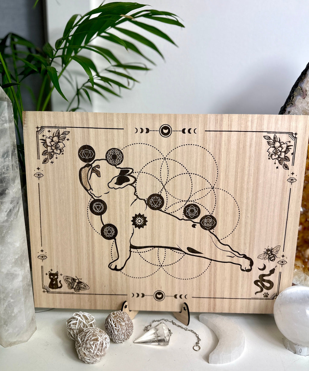 Dog or Cat Distant Healing Board:Reiki, Shamanic, Crystal Grid for Animal Wellness Energy chakra Balancing- Hon Sha Ze Sho Nen, | 30+40cm 15.7"