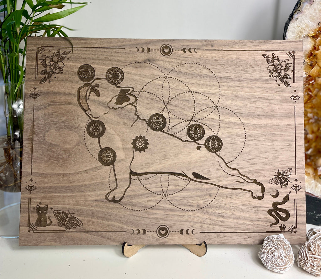 Dog or Cat Distant Healing Board:Reiki, Shamanic, Crystal Grid for Animal Wellness Energy chakra Balancing- Hon Sha Ze Sho Nen, | 30+40cm 15.7"