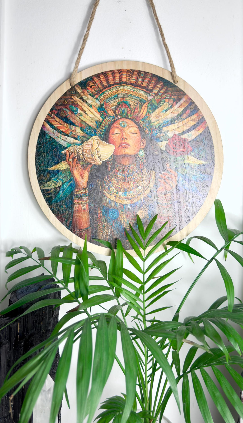 Spirit girl| Pachamama| Gaia | printed art  on wood - Locally made