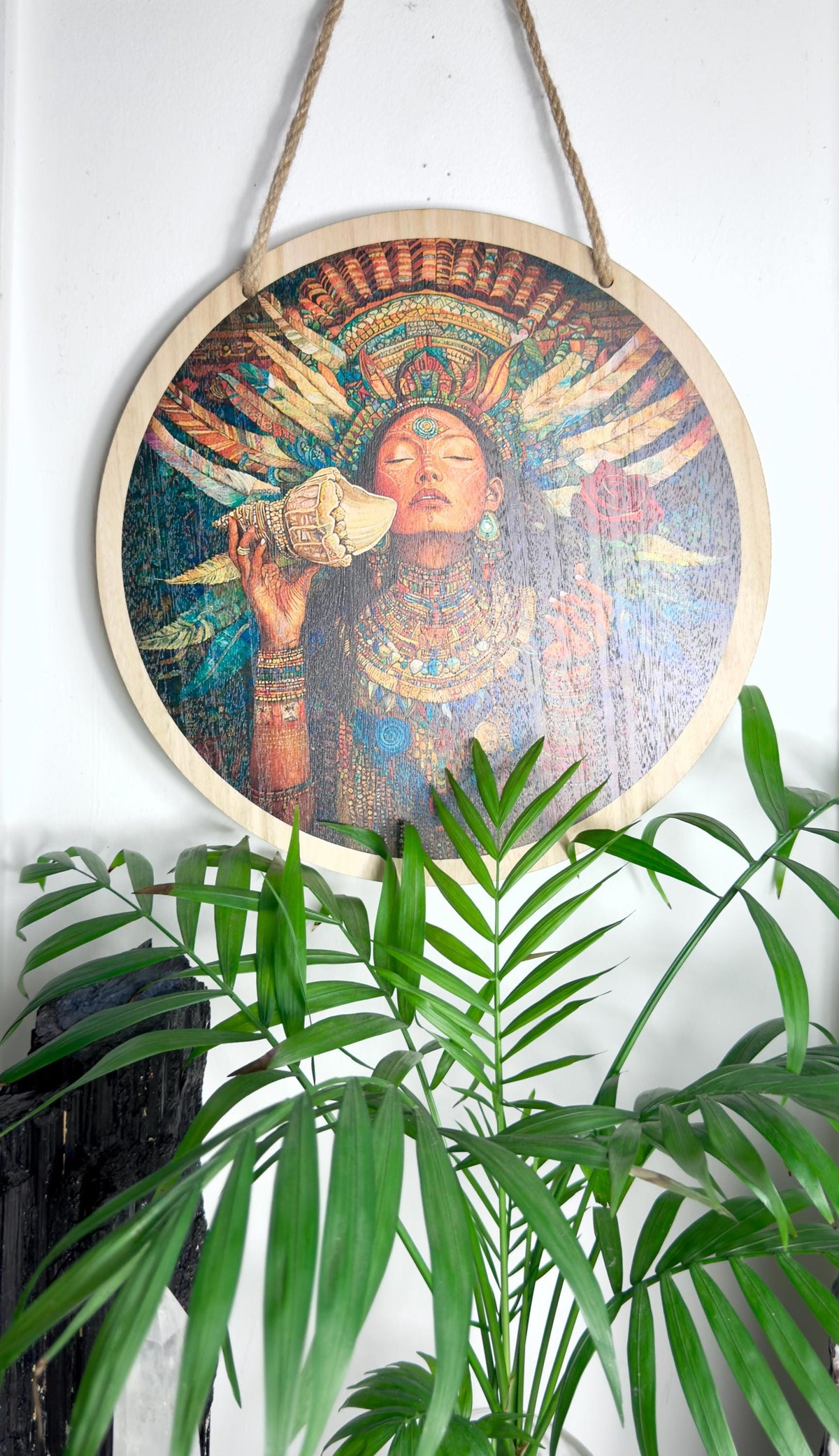 Spirit girl| Pachamama| Gaia | printed art  on wood - Locally made