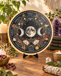 Triple moon | Wheel of the year board | Wiccan | witch Pagan Calendar | Northern + Southern Hemisphere options | Locally made 30cm/11.8inch