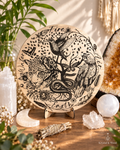 Round Shamanic 4 directions board | Serpent | jaguar | hummingbird | Eagle condor- locally designed and made | 30+40cm 15.7" available