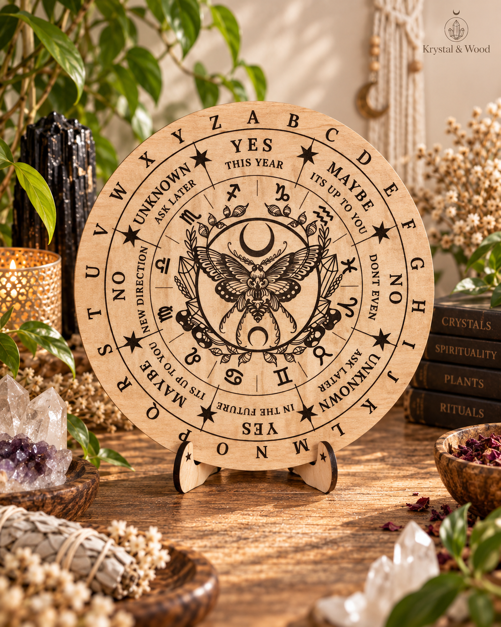 Moth and Crystals pendulum grid 30cm/ 11.8inch - Locally made | 30+40cm 15.7" available