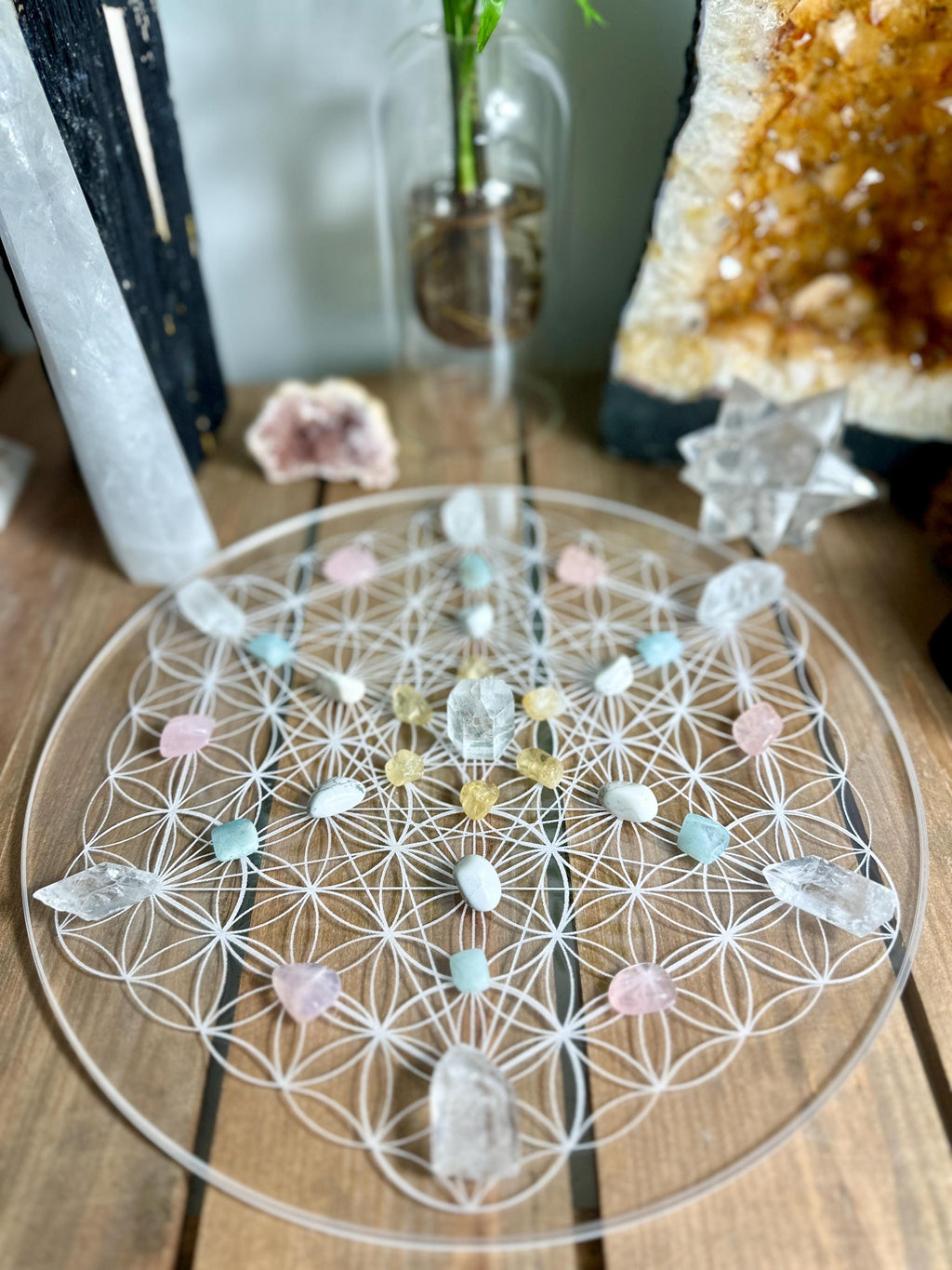Flower of Life and Metatron Cube variation | 2 high vibrational patterns | sacred Geometry Pattern | 30+40cm 15.7" available