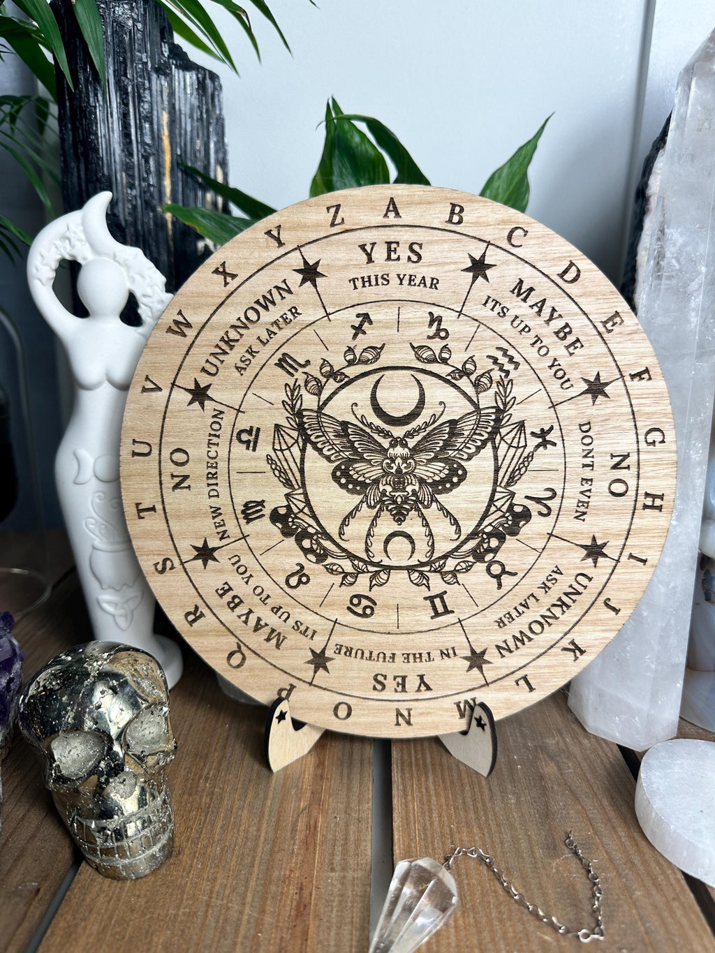 Moth and Crystals pendulum grid 30cm/ 11.8inch - Locally made | 30+40cm 15.7" available