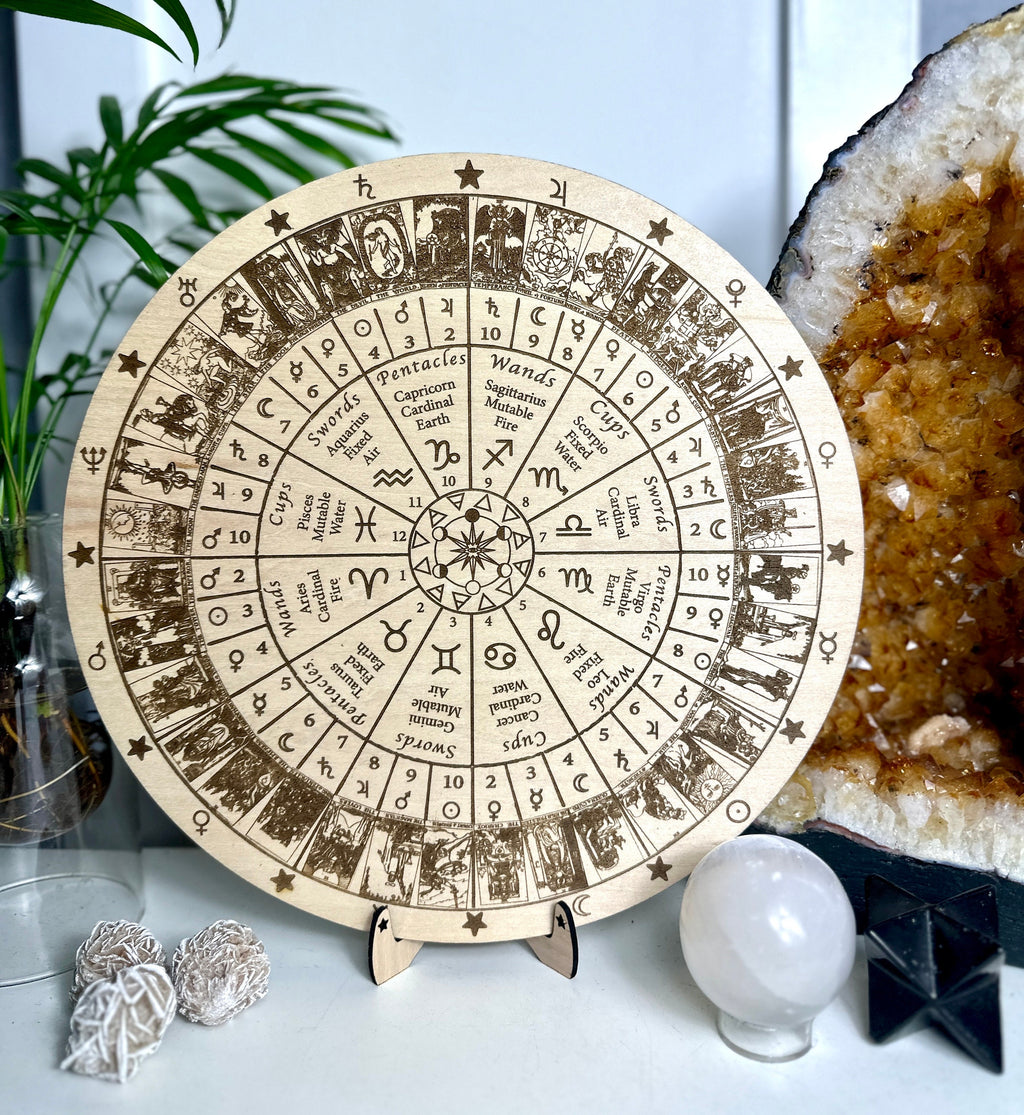 Tarot Chart and Astrology chart | board | Pendulum | Readings board | Locally made | 30+40cm 15.7" available