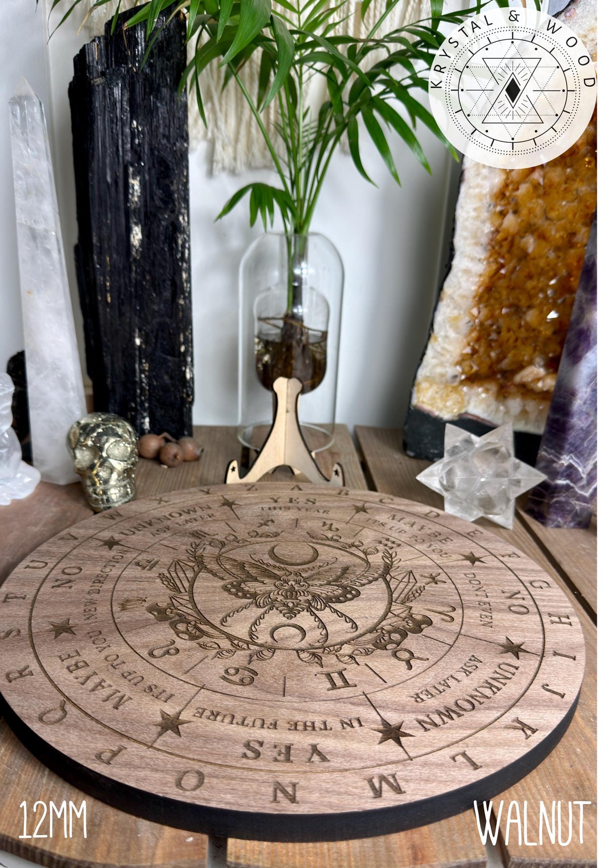 Moth and Crystals pendulum grid 30cm/ 11.8inch - Locally made | 30+40cm 15.7" available