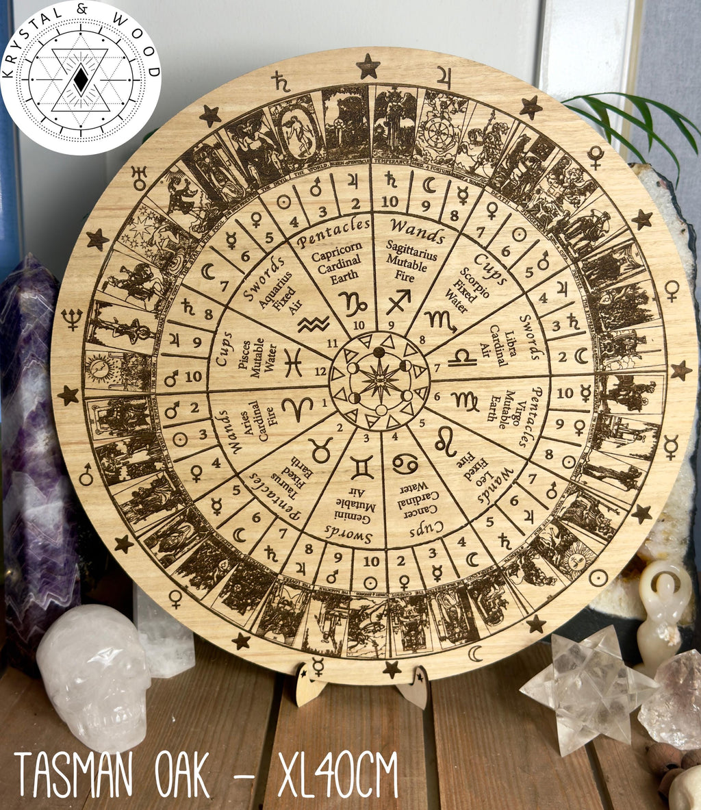 Tarot Chart and Astrology chart | board | Pendulum | Readings board | Locally made | 30+40cm 15.7" available