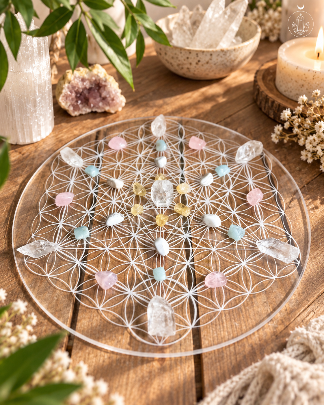Flower of Life and Metatron Cube variation | 2 high vibrational patterns | sacred Geometry Pattern | 30+40cm 15.7" available