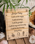 Reiki Principles | Symbols wooden engraved stand | 30+40cm 15.7" available