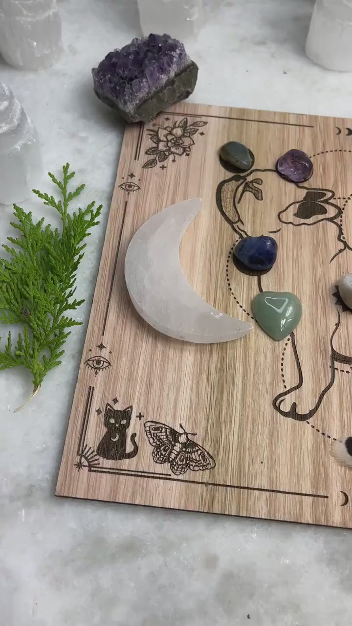 Dog or Cat Distant Healing Board:Reiki, Shamanic, Crystal Grid for Animal Wellness Energy chakra Balancing- Hon Sha Ze Sho Nen, | 30+40cm 15.7"